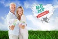 Happy couple flashing their cash Royalty Free Stock Photo