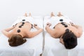 Happy couple getting massage at spa Royalty Free Stock Photo