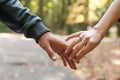 Happy couple holding hands Royalty Free Stock Photo