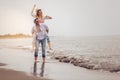 Happy couple in love on beach summer vacations. Royalty Free Stock Photo