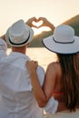 Happy couple in love on honeymoon vacation travel Royalty Free Stock Photo
