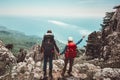 Happy Couple Man and Woman holding hands Royalty Free Stock Photo