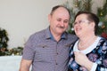 Happy couple middle age, smiling and laughing portrait Royalty Free Stock Photo