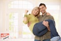 Happy couple in new home Royalty Free Stock Photo