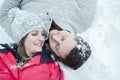 Happy couple winter vacation Royalty Free Stock Photo