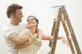 Happy couple painting Royalty Free Stock Photo