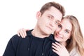 Happy couple posing and being affective Royalty Free Stock Photo