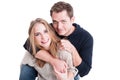 Happy couple posing and being playful Royalty Free Stock Photo