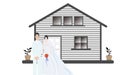 Happy couple with their new house Royalty Free Stock Photo