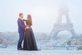 Happy couple traveling in Paris Royalty Free Stock Photo