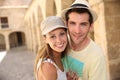 Happy couple travelling and visiting Royalty Free Stock Photo