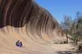 Happy couple in Wave Rock Wildlife Park, Western Australia