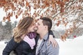 Happy couple winter vacation Royalty Free Stock Photo