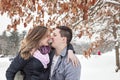 Happy couple winter vacation Royalty Free Stock Photo
