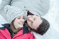 Happy couple winter vacation Royalty Free Stock Photo