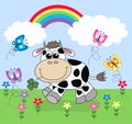 Happy cow Royalty Free Stock Photo