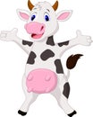 Happy cow cartoon Royalty Free Stock Photo