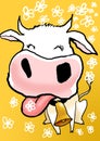 Happy cow illustration Royalty Free Stock Photo