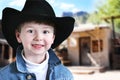 Happy Cowboy in Old West Royalty Free Stock Photo