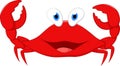 Happy crab cartoon