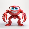 Happy Crab A Hyperrealistic Marine Life Superhero Cartoon Character