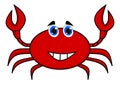 A happy crab red