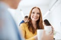 Happy creative team drinking coffee at office Royalty Free Stock Photo