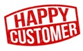 Happy customer grunge rubber stamp