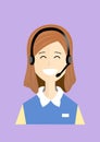 The happy customer service female staff