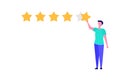 Happy customer, User feedback review concept vector illustration