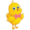 Happy Cute Chick Vector Illustration