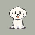 Happy Cute Dog Vector Cartoon Illustration By Sung Kim