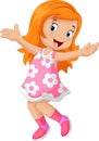 Happy cute girl cartoon