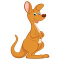 Happy Cute Kangaroo Vector Illustration Royalty Free Stock Photo