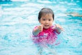 Happy Cute Little girl in swimming pool. Royalty Free Stock Photo