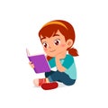 happy cute little kid boy girl read study learn story book school Royalty Free Stock Photo