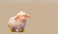 Happy cute sheep for Adha Eid no background Royalty Free Stock Photo