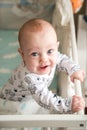 Happy cute six month old baby boy Royalty Free Stock Photo