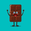 Chocolate character illustration vector art Royalty Free Stock Photo