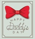 Happy daddys day and bowtie vector design Royalty Free Stock Photo