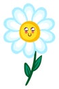 Happy daisy, illustration, vector Royalty Free Stock Photo