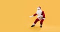 Happy dancing Santa Claus making peculiar moves