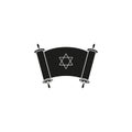 Happy day of Hanukkah day icon black