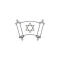 Happy day of Hanukkah day icon outline
