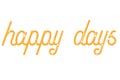 Happy Days typographic stamp