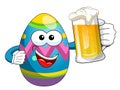 Happy Decorated Easter Egg Character Drinking Mug Beer