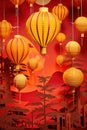 Celebrate decoration asian holiday culture red background lantern asia tradition happy china chinese festival