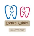 Happy Dental clinic logo Royalty Free Stock Photo