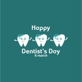 Happy Dental`s Day Logo Vector Template Design Royalty Free Stock Photo