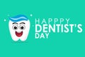 Happy Dentist\'s Day Logo Vector Template Design Royalty Free Stock Photo